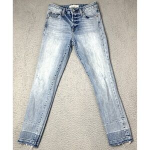 TRAVE Jeans Womens Size 27 Raw Hem Mid Rise Cotton Blend Made USA TRAVE Jeans